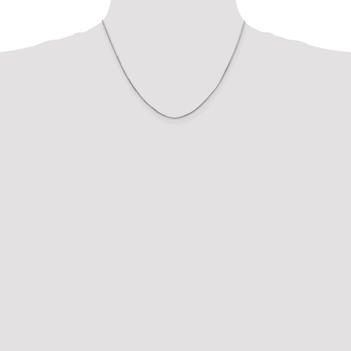 Shop Stylish 14K White Gold 18-Inch Octagonal Snake Chain - 1mm, Luxury Value-4