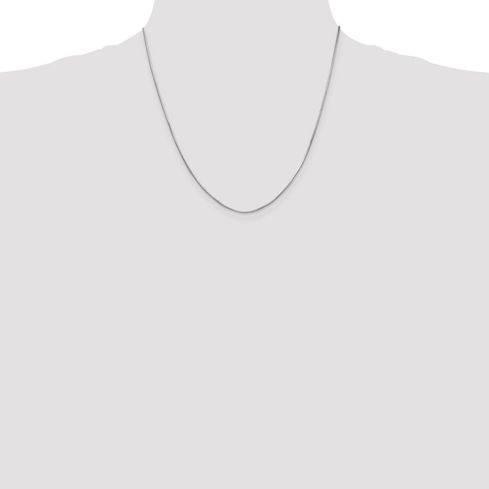 Shop Stylish 14K White Gold 20-Inch 1mm Octagonal Snake Chain - Luxury Accessory-4