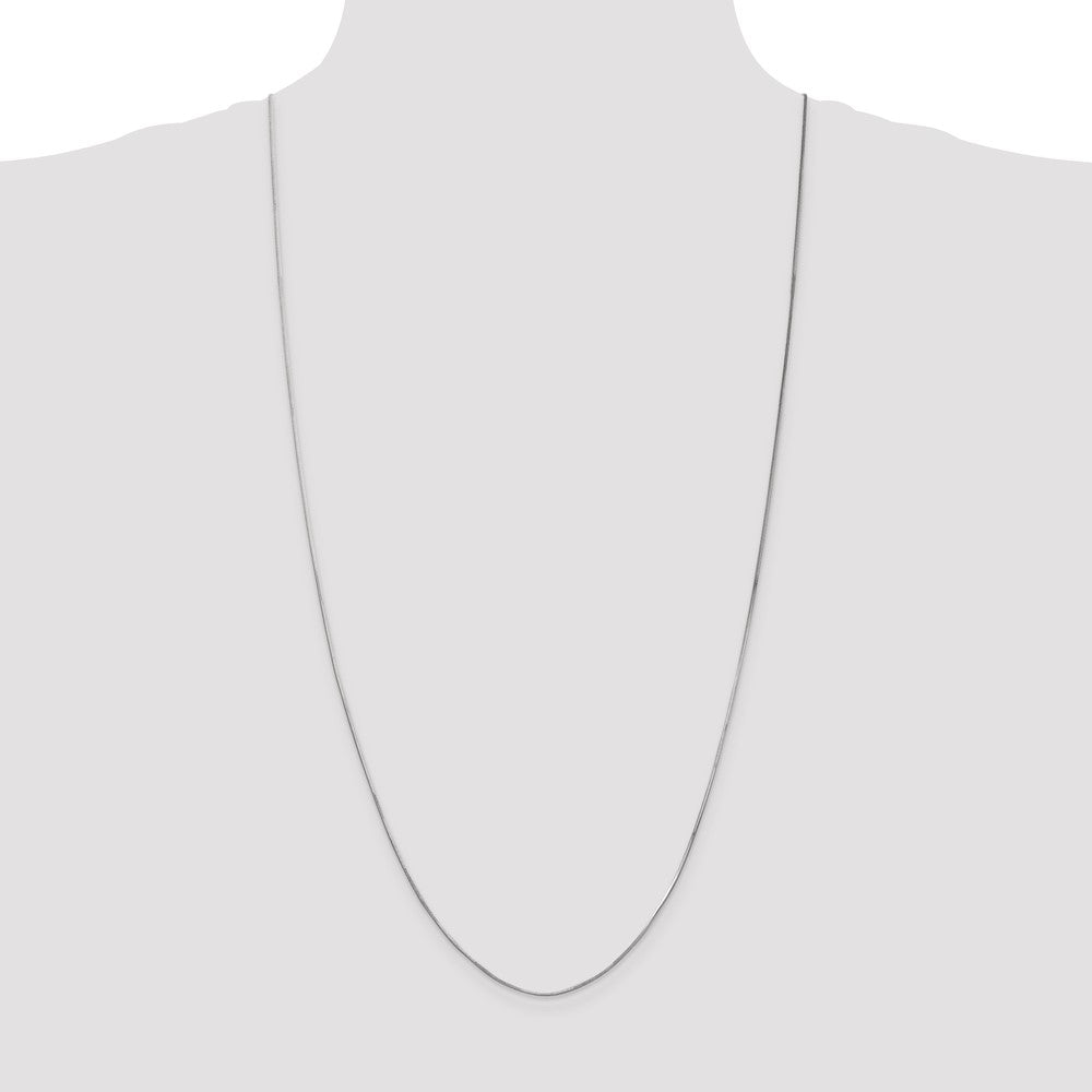 Shop Stylish 14K White Gold 30-Inch 1mm Octagonal Snake Chain with Clasp