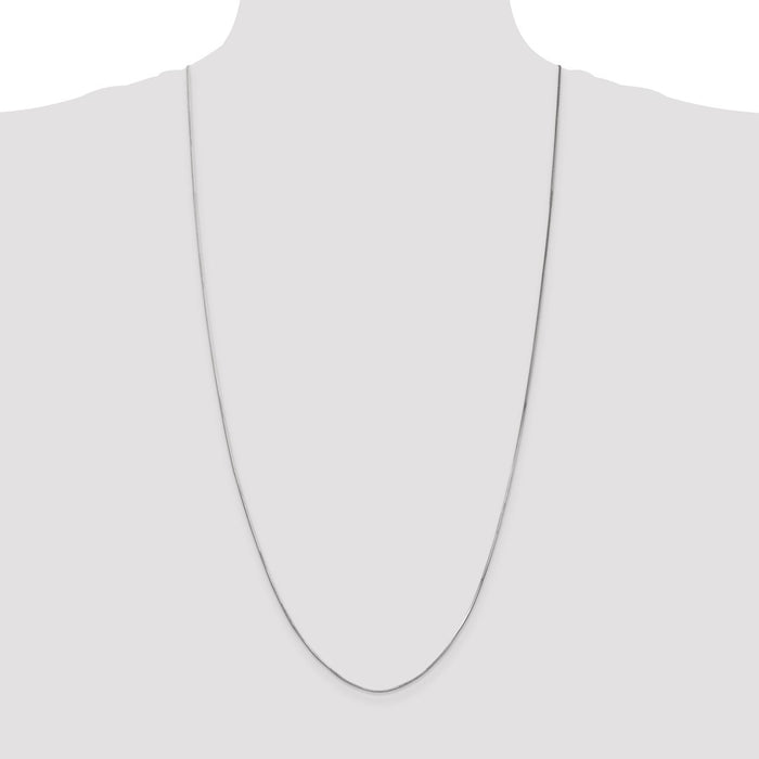 Shop Stylish 14K White Gold 30-Inch 1mm Octagonal Snake Chain with Clasp-4