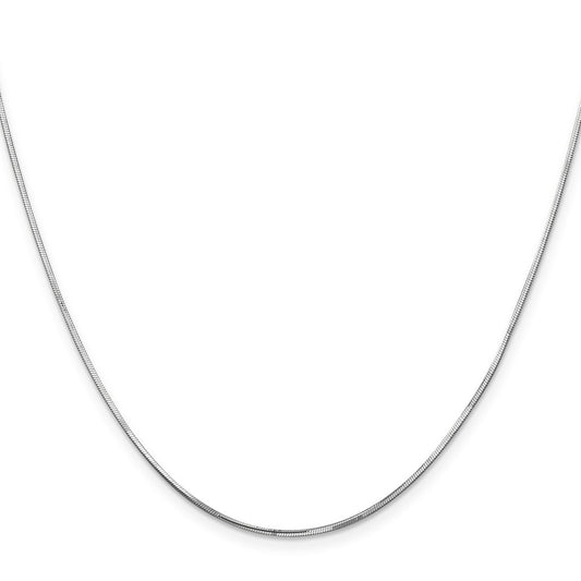 Shop Stylish 14K White Gold 20-Inch .9mm Octagonal Snake Chain, Luxury Look
