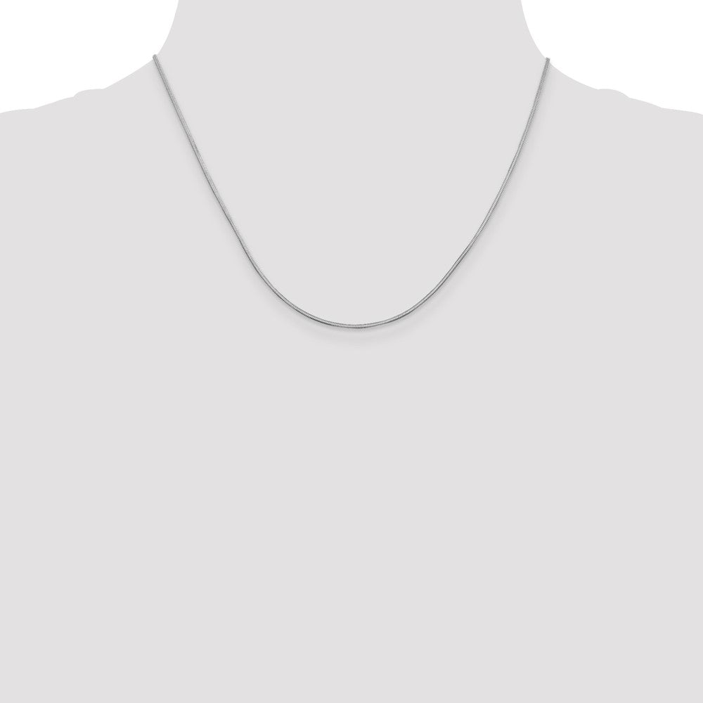 Exclusive 14K White Gold 18-Inch Octagonal Snake Chain, Stylish 1mm Design