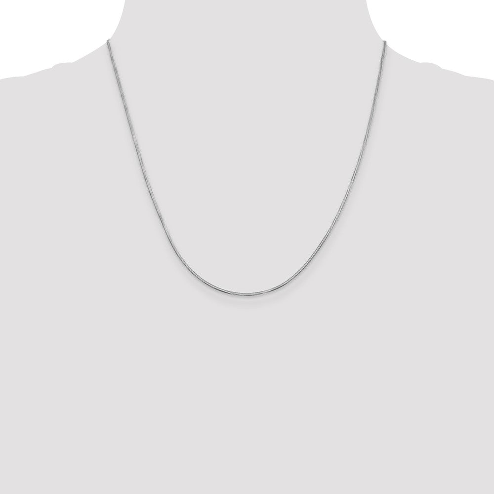 Shop Stylish 14K White Gold 20-Inch 1mm Octagonal Snake Chain - Luxury Value!