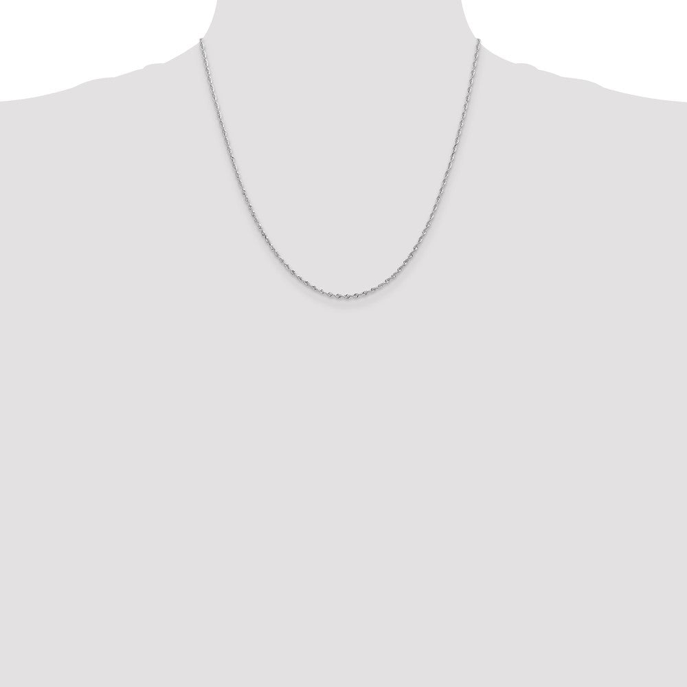 Buy Stylish 14K White Gold 18" Diamond-Cut Quadruple Rope Chain - 1.85mm