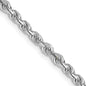 Shop Luxury 22-Inch 14K White Gold Diamond-Cut Rope Chain - 3mm Stylish Design-3