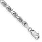 Buy Exclusive 14K White Gold 8-Inch Diamond-Cut Rope Chain - Stylish Value!-5