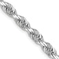 Shop Luxury 14K White Gold 24-Inch Diamond-Cut 4.5mm Rope Chain, Stylish Design-3