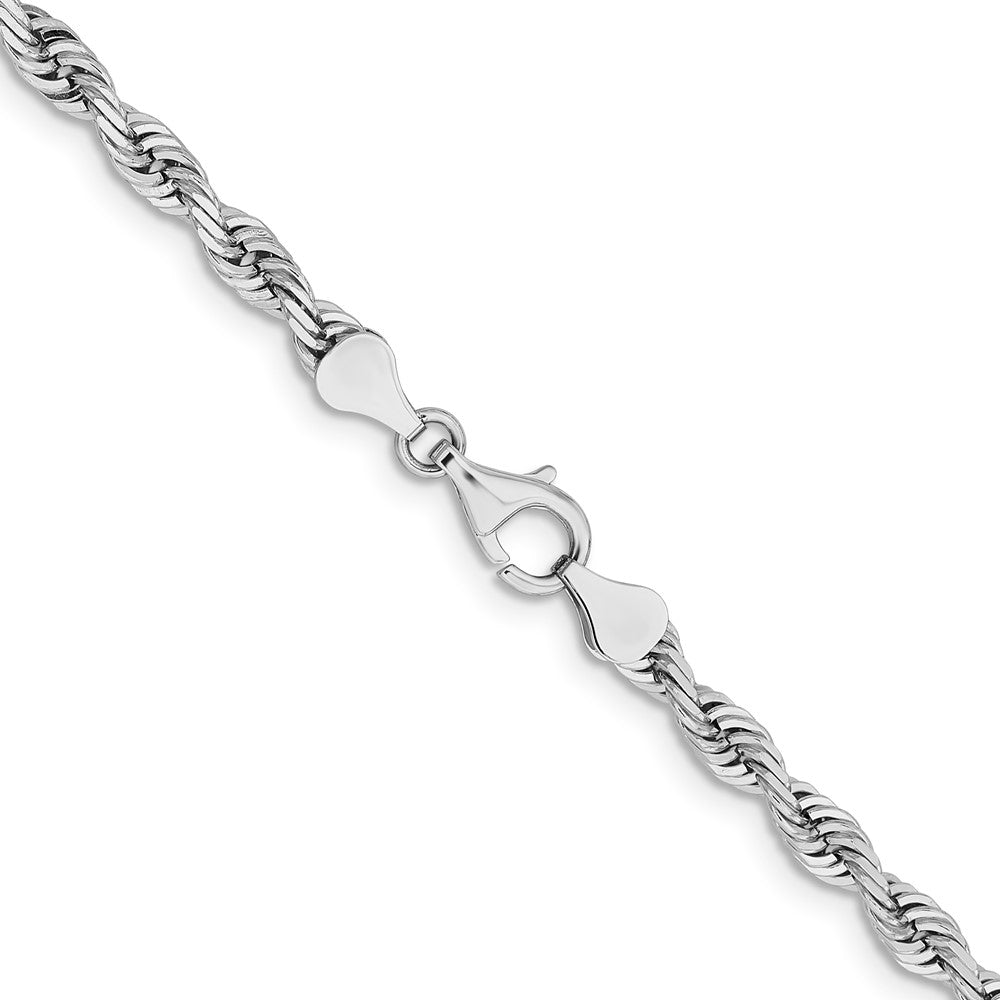 Shop Stylish 14K White Gold 22-Inch Diamond-Cut Rope Chain - 5mm, Luxury Design