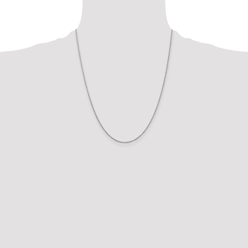 Buy Stylish 14K White Gold Ropa Chain - 22-Inch, .70mm, Great Value!