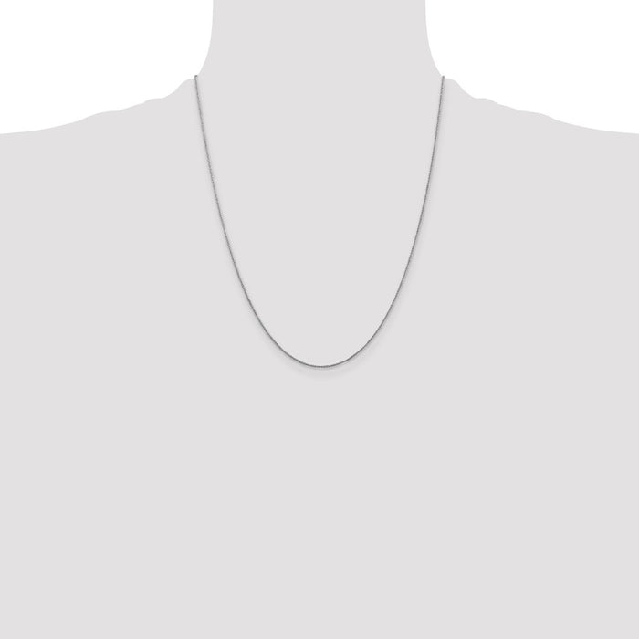 Buy Stylish 14K White Gold Ropa Chain - 22-Inch, .70mm, Great Value!-4