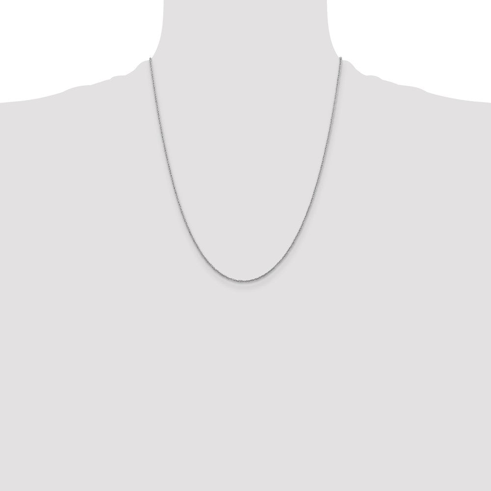 Shop Stylish 14K White Gold 22-Inch Ropa Chain, 1.1mm with Spring Clasp