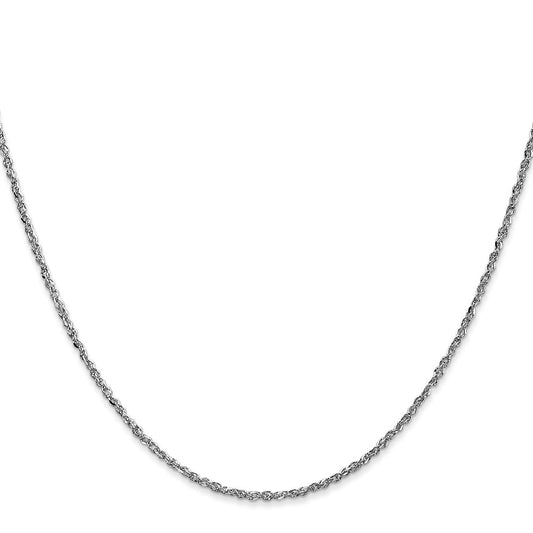 Buy Exclusive 14K White Gold Ropa Chain 1.7mm x 18-Inch - Stylish Jewelry Value