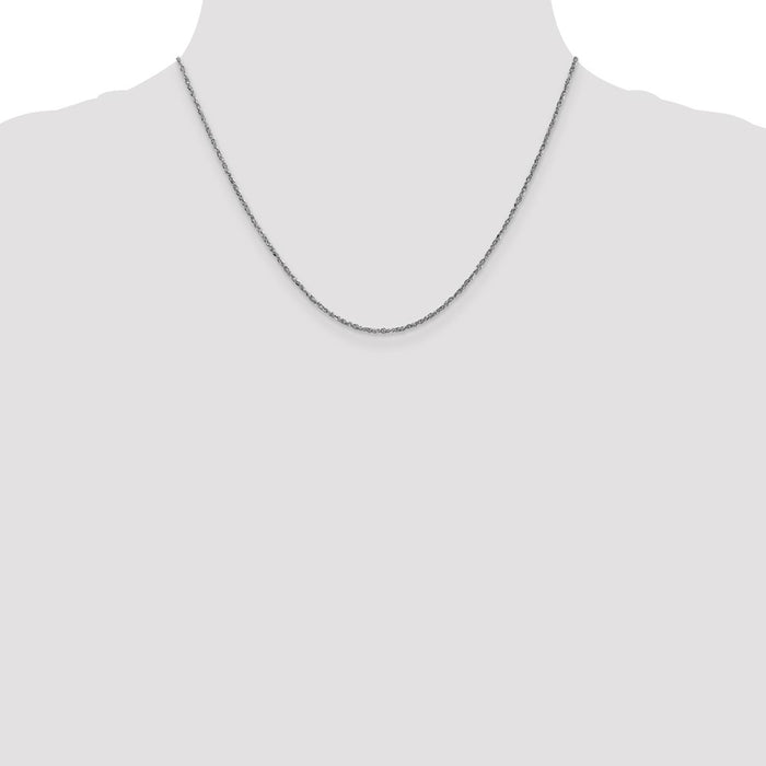 Buy Exclusive 14K White Gold Ropa Chain 1.7mm x 18-Inch - Stylish Jewelry Value-3