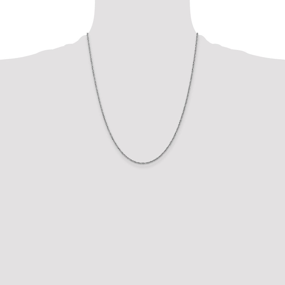 Order Stylish 14K White Gold Ropa Chain 22-Inch 1.7mm - Luxury Value!