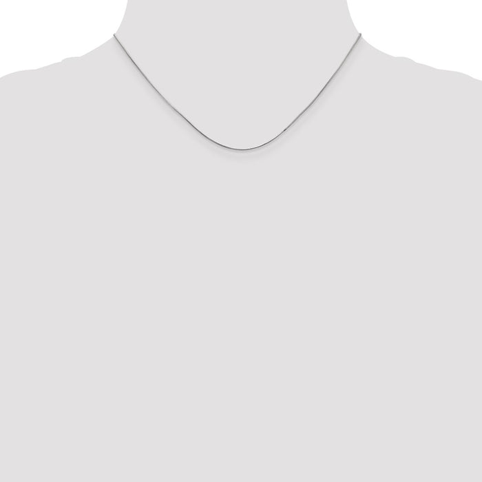 Shop Stylish 14K White Gold 16-Inch .6mm Round Snake Chain - Luxury Design-4