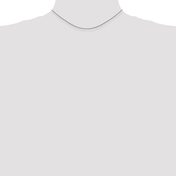 Shop Stylish 14K White Gold 14-Inch 0.8mm Snake Chain - Luxury at Great Price-3