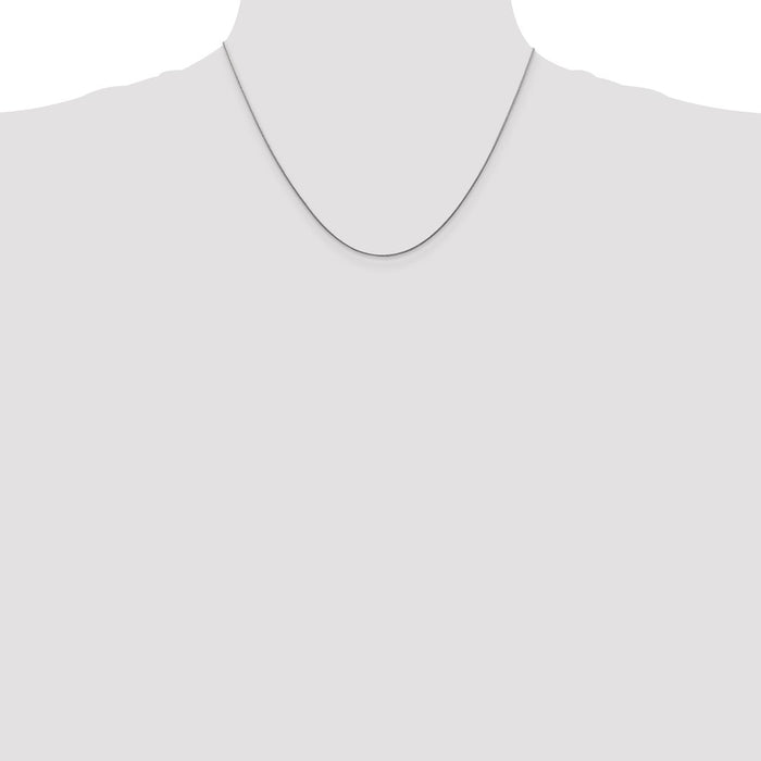 High-Quality 14K White Gold 18-Inch .8mm Snake Chain - Stylish & Affordable!-4