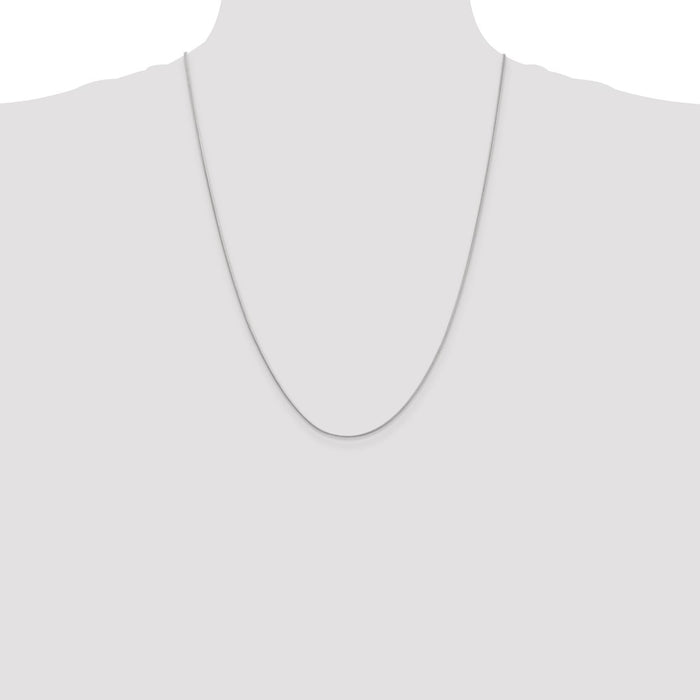 Shop Stylish 14K White Gold 24-Inch Snake Chain, 0.9mm, Luxury Quality-4