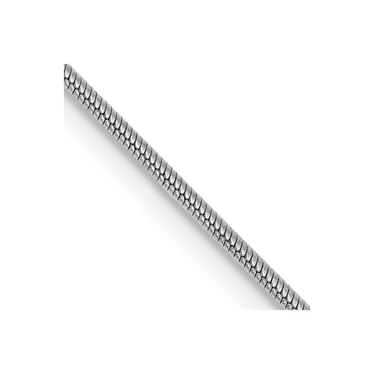 Buy Stylish 14K White Gold .9mm Round Snake Chain - 16-Inch Luxury Jewelry