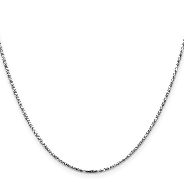 Buy Stylish 14K White Gold 18-Inch Snake Chain - 1.1mm, Luxury Design-2
