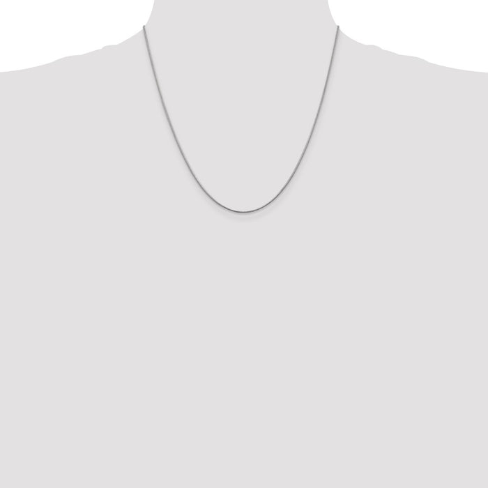 Shop 14K White Gold 20-Inch 1.1mm Round Snake Chain - Stylish & Affordable!-4