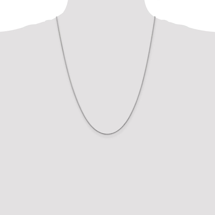 Exclusive 14K White Gold 24-Inch 1.1mm Round Snake Chain - Stylish Value!-4