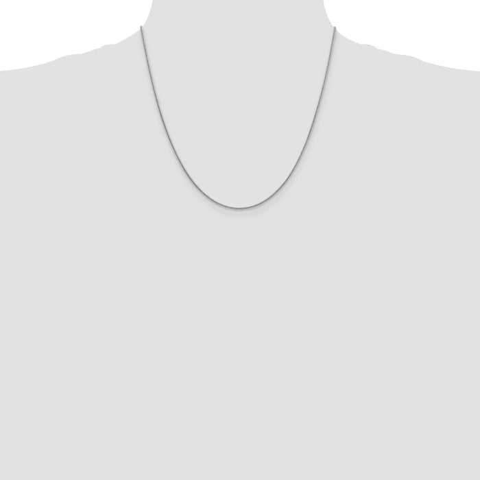 Shop Stylish 14K White Gold 20-Inch 1.4mm Round Snake Chain, Lobster Clasp-4