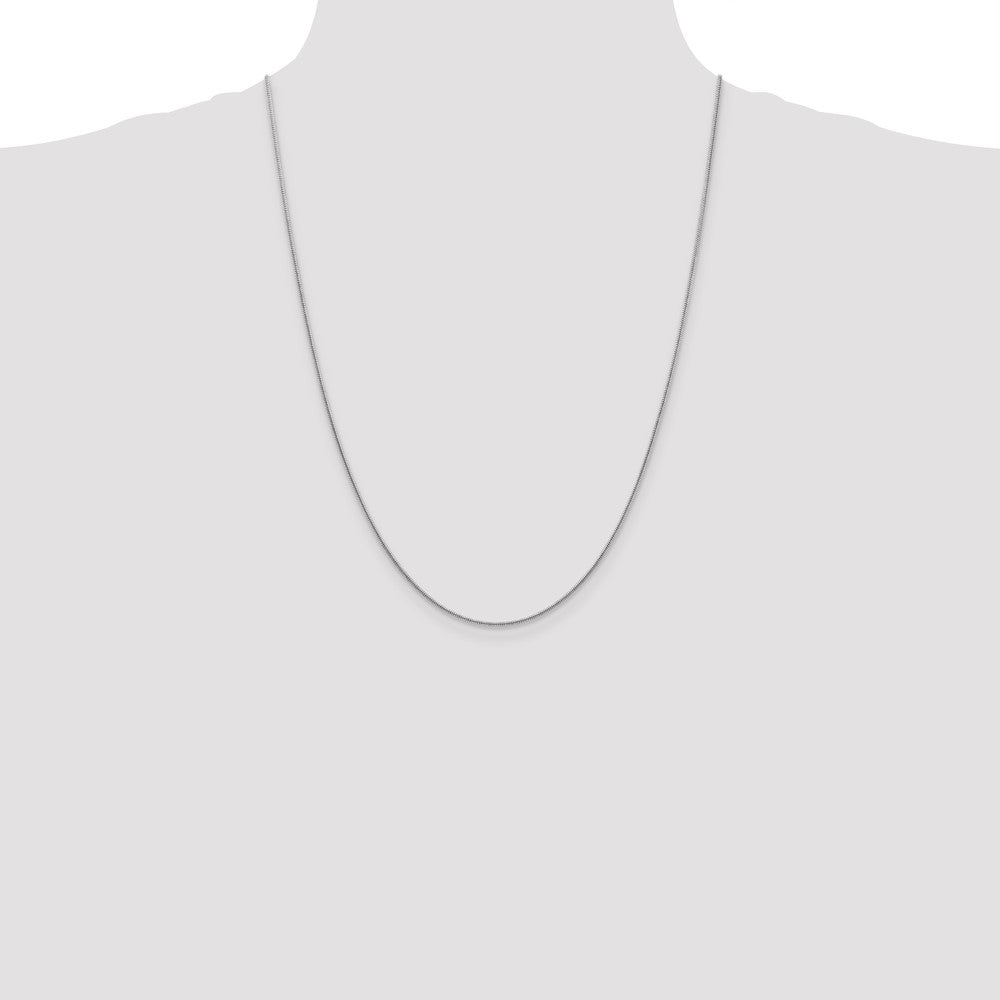 Buy Stylish 14K White Gold 24-Inch 1.4mm Round Snake Chain - Luxury Quality!