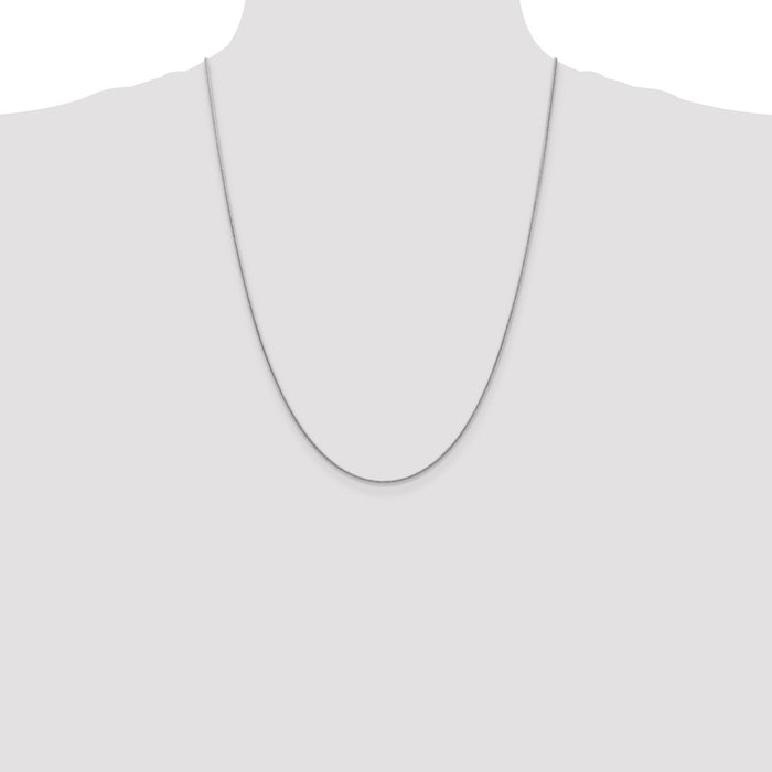 Buy Stylish 14K White Gold 24-Inch 1.4mm Round Snake Chain - Luxury Quality!-4