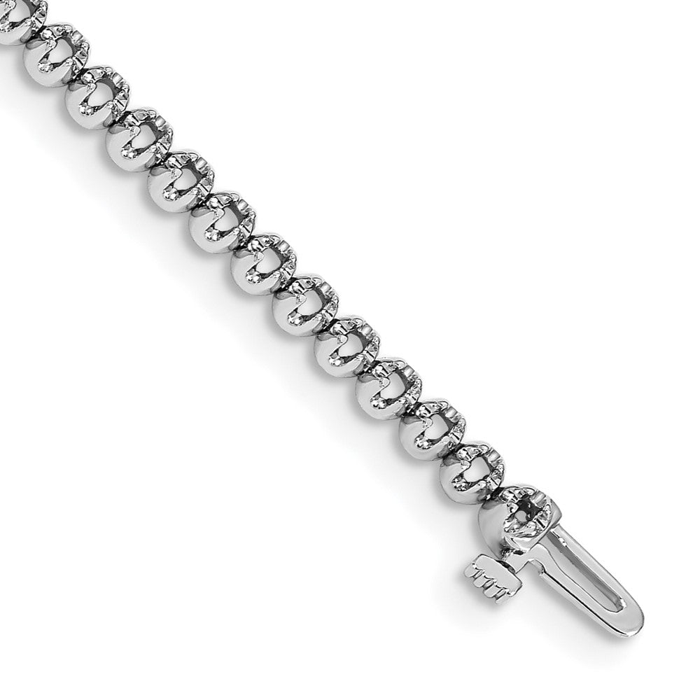 High-Quality 14K White Gold Tennis Bracelet - Stylish Modern Design, Affordable Price