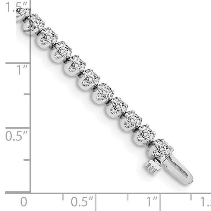 Shop 14K White Gold VS Diamond Tennis Bracelet - Stylish Elegance at Value Price-4