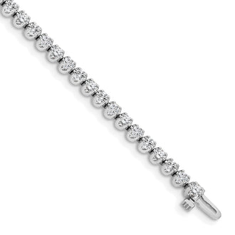 Shop Exclusive 14K White Gold Diamond Tennis Bracelet - 7.5", AA Quality