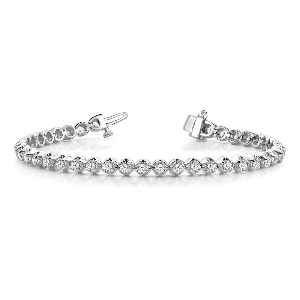 Exclusive 14K White Gold Diamond Tennis Bracelet - Stylish & Affordable Luxury