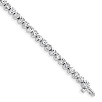 Exclusive 14K White Gold Diamond Tennis Bracelet - Stylish & Affordable Luxury