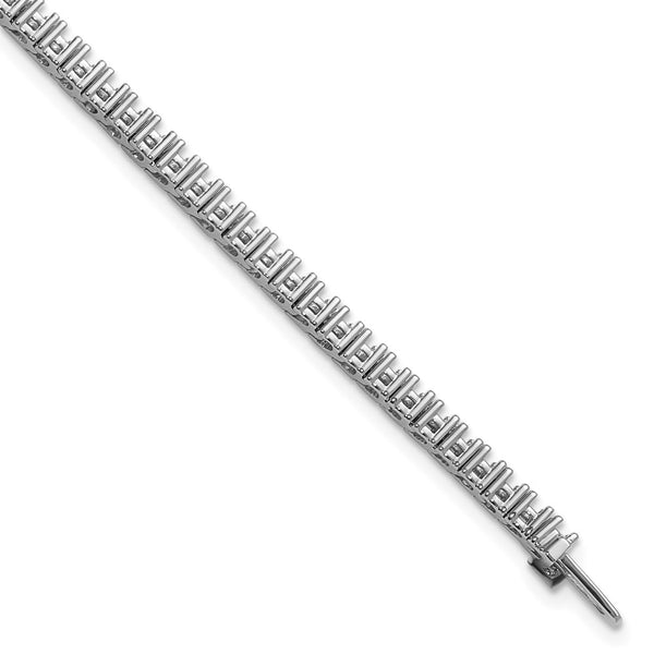 14K White Gold Diamond Necklace Setting, Graduating Stones
