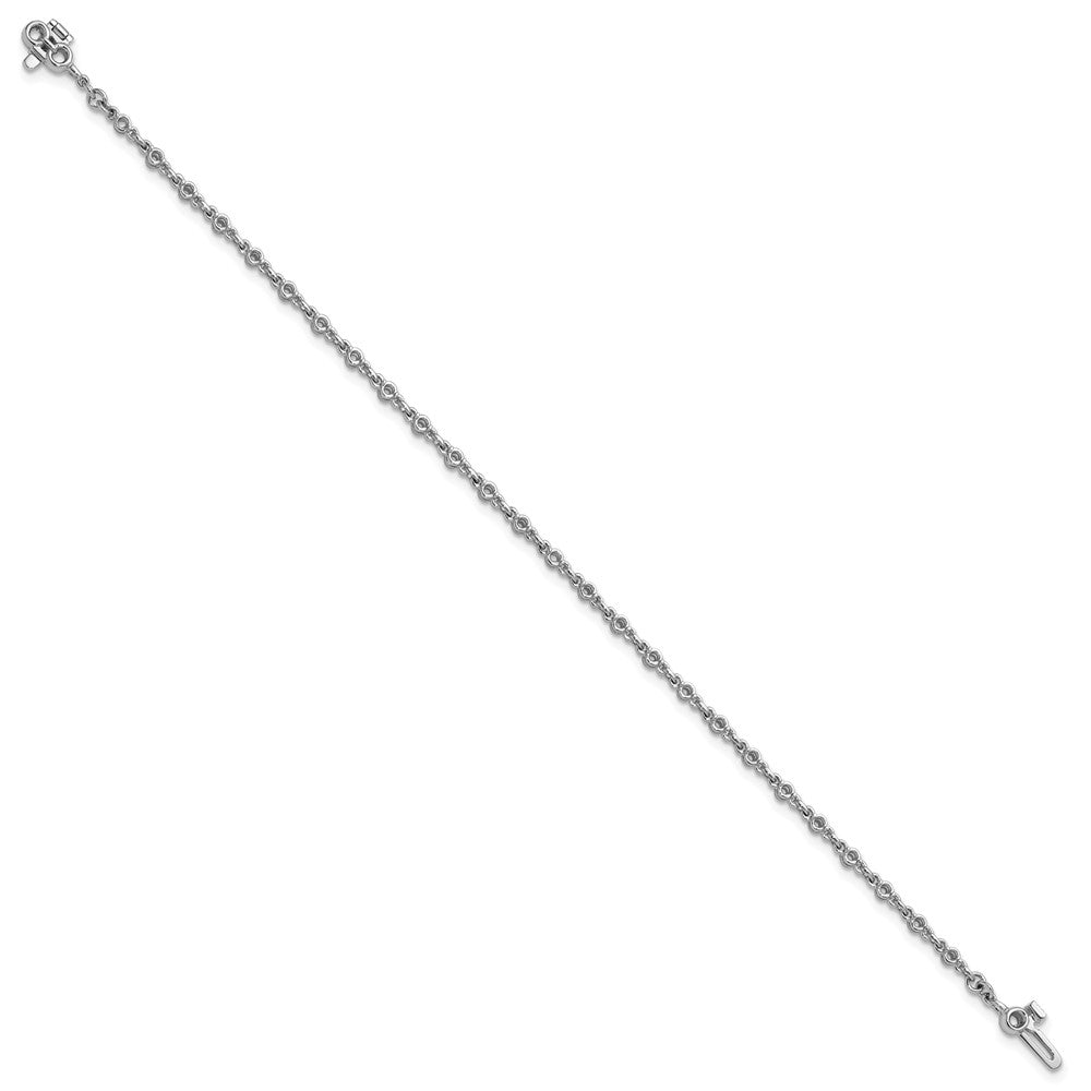 High-Quality 14K White Gold 2mm Round Diamond Bracelet Setting - Stylish Value!