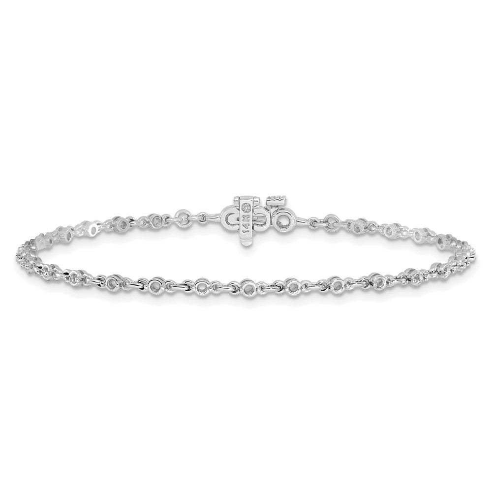 High-Quality 14K White Gold 2mm Round Diamond Bracelet Setting - Stylish Value!