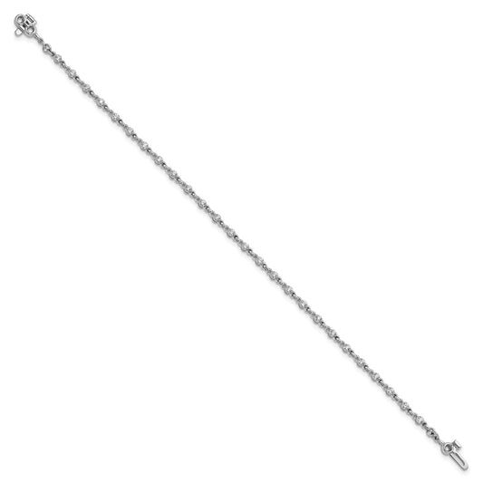 Buy 14K White Gold 2mm Round Diamond Tennis Bracelet - Luxury Value Piece
