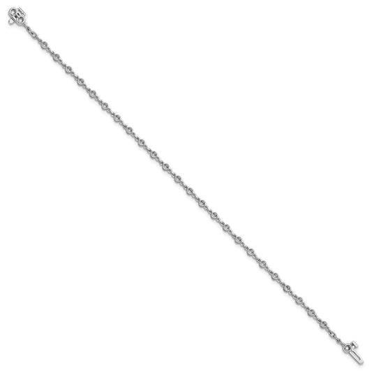 Buy 14K White Gold 2.5mm Round Diamond Bracelet Setting - Stylish Luxury Value