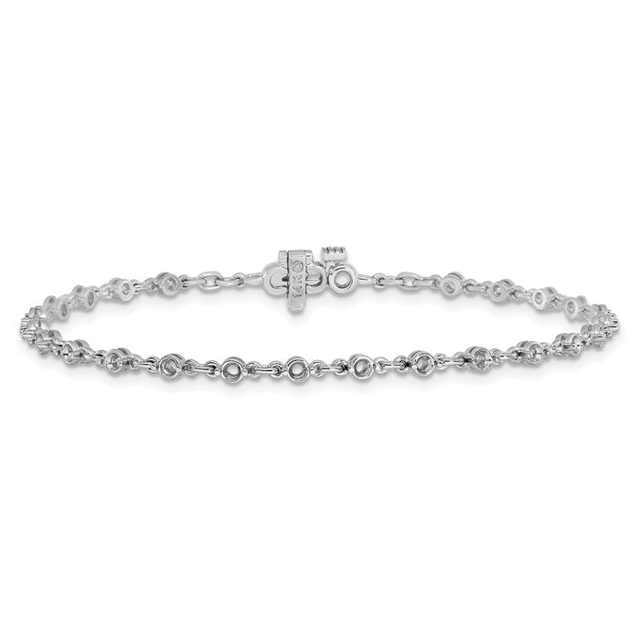 Buy 14K White Gold 2.5mm Round Diamond Bracelet Setting - Stylish Luxury Value-3