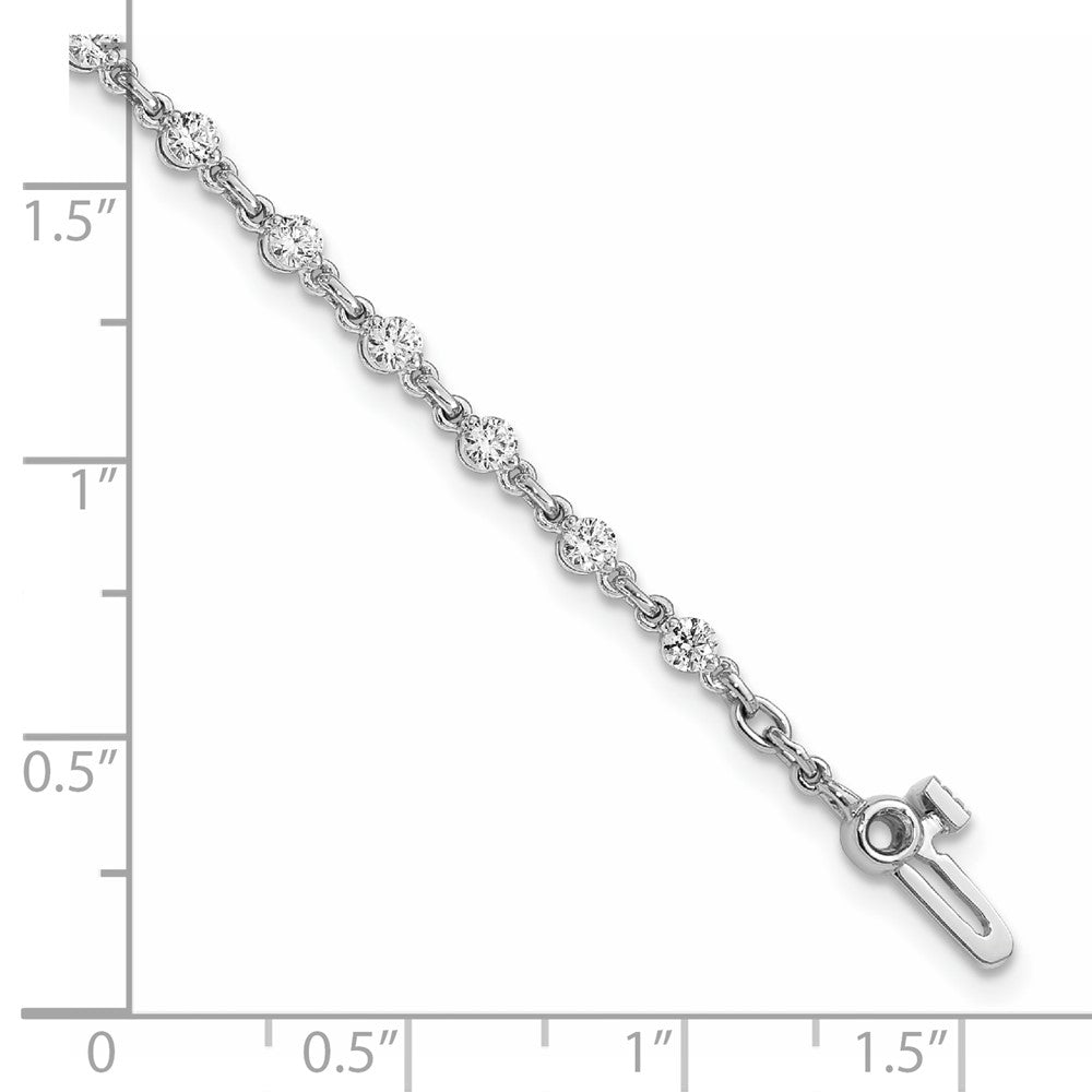 Buy Stylish 14K White Gold 2.5mm Round Diamond Tennis Bracelet - Luxury Value