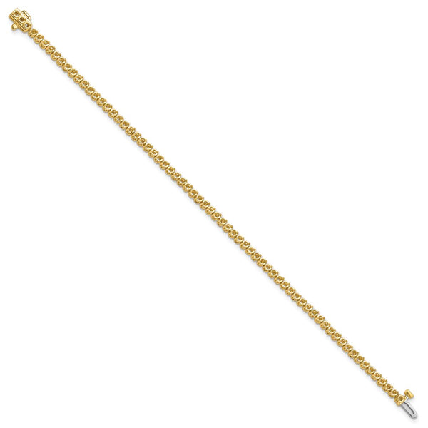 14K Gold 1.9mm Round Diamond Bracelet Setting