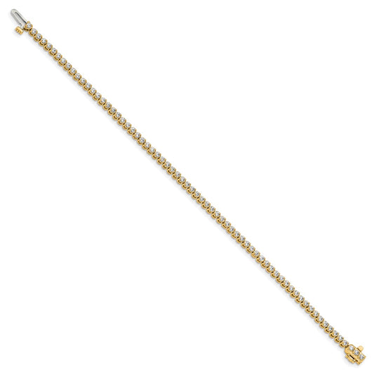 Buy Stylish 14K Gold 1.9mm Round AA Diamond Bracelet - Luxury Jewelry Deal