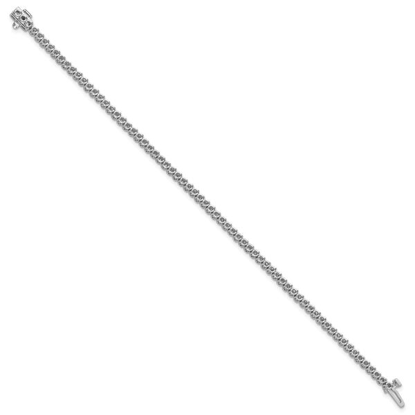 14K White Gold 1.9mm Round Diamond Bracelet Setting