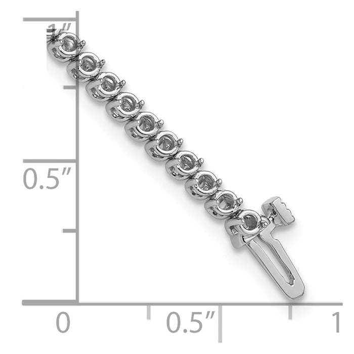 High-Quality 14K White Gold 1.9mm Round Diamond Bracelet Setting - Stylish Design-4