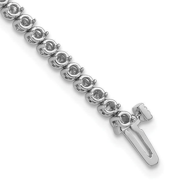 14K White Gold 1.9mm Round Diamond Bracelet Setting