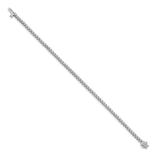 Shop Exclusive 14K White Gold 1.9mm Round VS Diamond Bracelet - Stylish Value!
