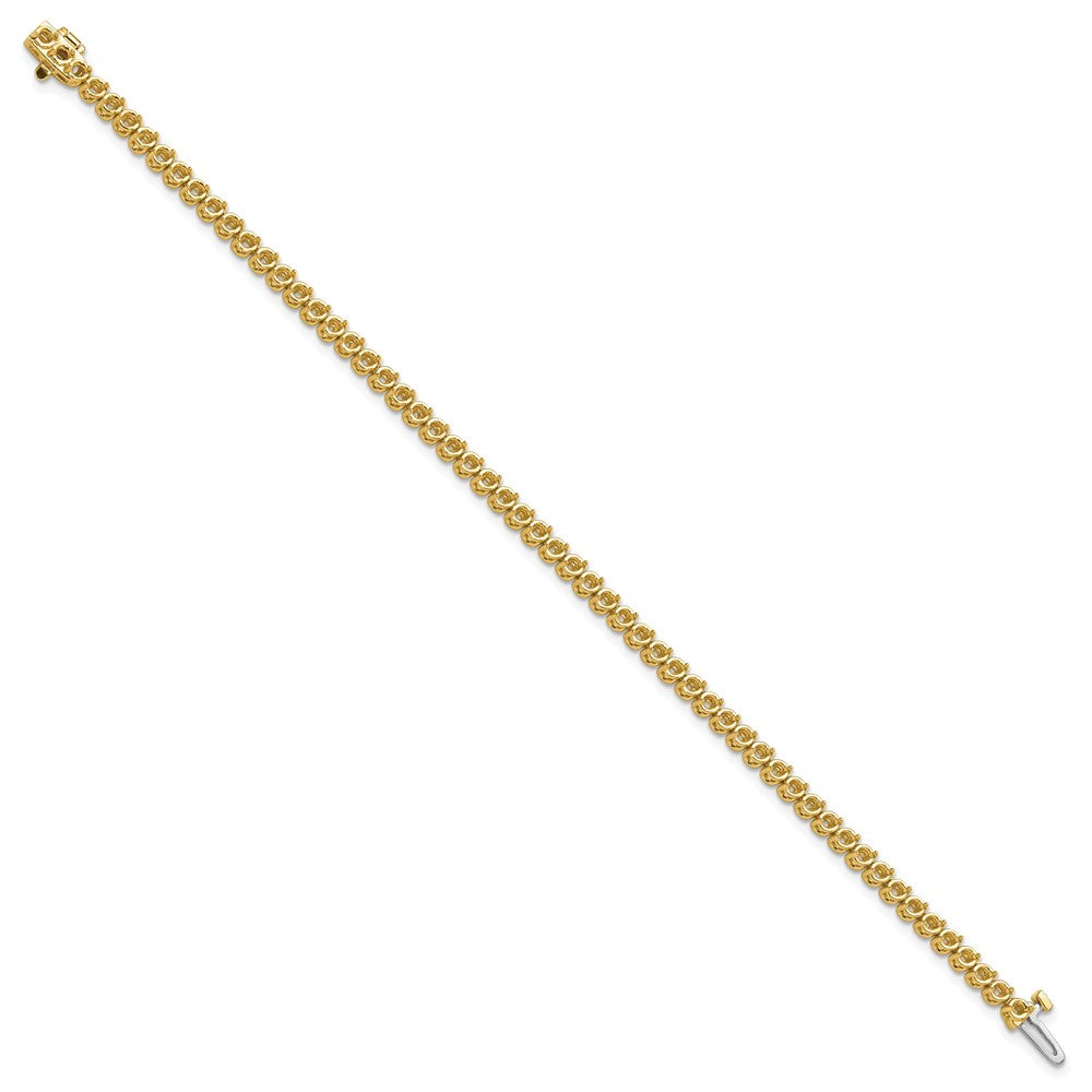 Exclusive 14K Gold 2.4mm Round Diamond Bracelet Setting - Stylish 2-Prong Design