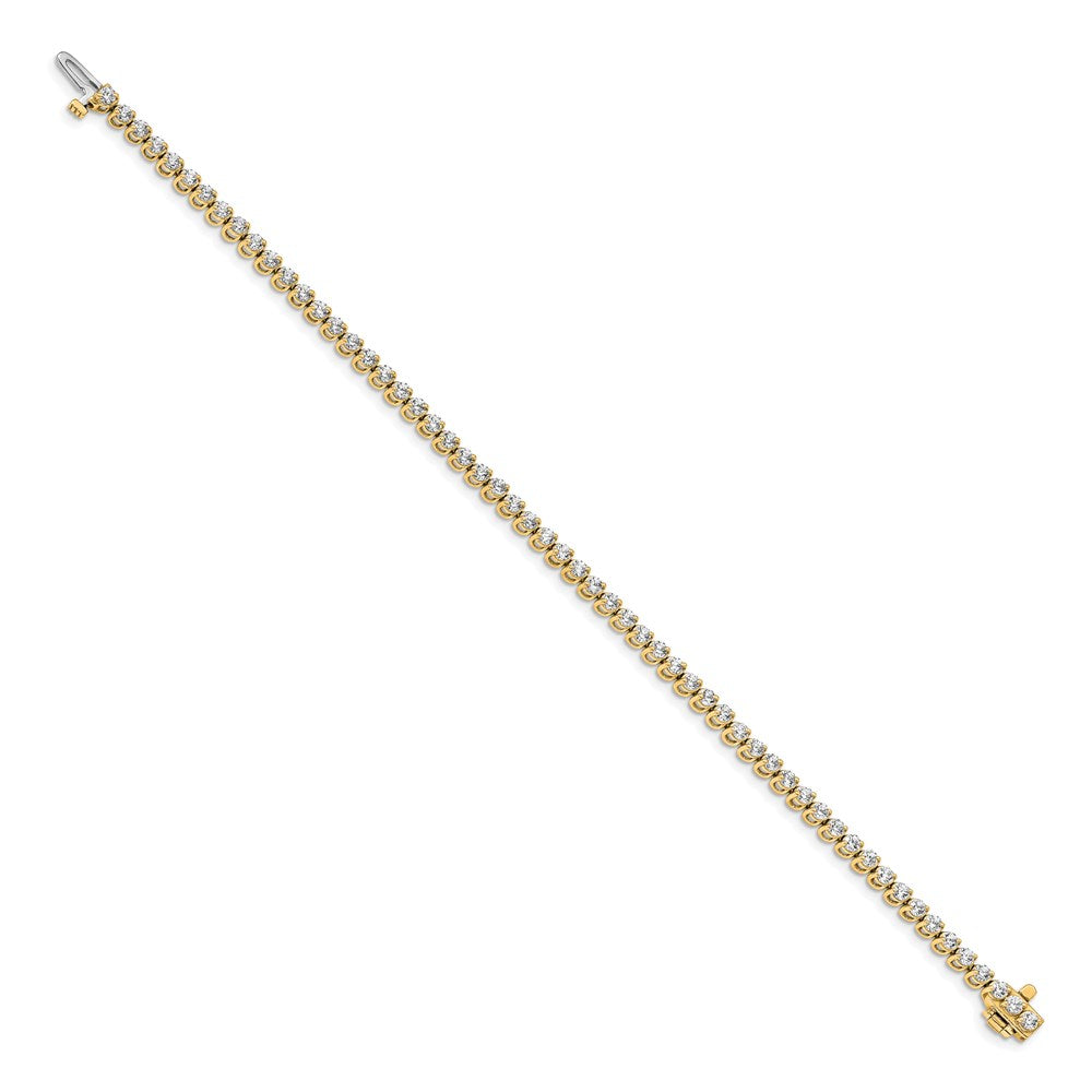Shop Stylish 14K Gold 2.3mm Round AAA Diamond Bracelet - Luxury Jewelry Offer!