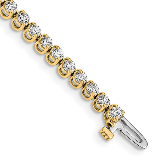 Exclusive 14K Gold 2.3mm Round AA Diamond Bracelet - Stylish Luxury Jewelry